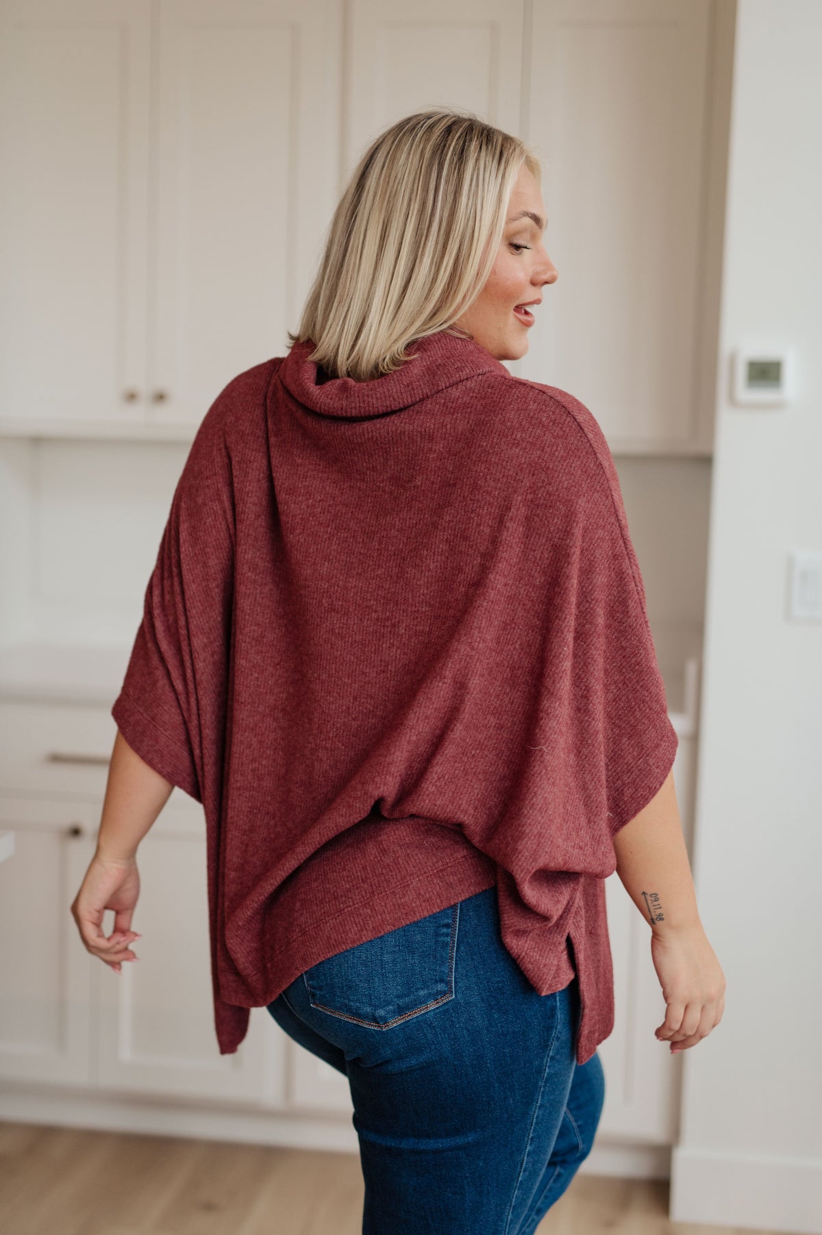 Hazel Blues® |  Forgive Me Cowl Neck Poncho