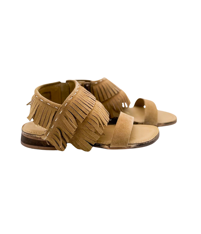 Hazel Blues® |  Fringe Star Sandal in Tan