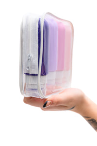 Hazel Blues® |  From Here to There Toiletry Travel Bottles in Lavender