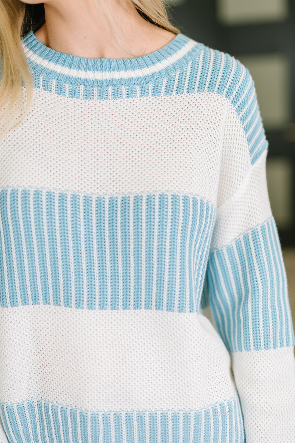 Hazel Blues® |  Frosted Snuggle Textured Knit Pullover
