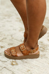 Hazel Blues® |  Funplay Cognac Platform Sandal
