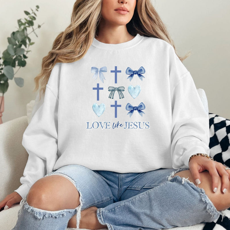 Hazel Blues® |  Love Like Jesus Graphic Sweatshirt