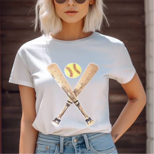 Hazel Blues® | Sequin Ball and/or Sequin Bats Tee