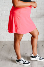 Hazel Blues® |  Game, Set and Match Tennis Skort in Flamingo Pink
