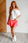 Hazel Blues® |  Game, Set and Match Tennis Skort in Flamingo Pink