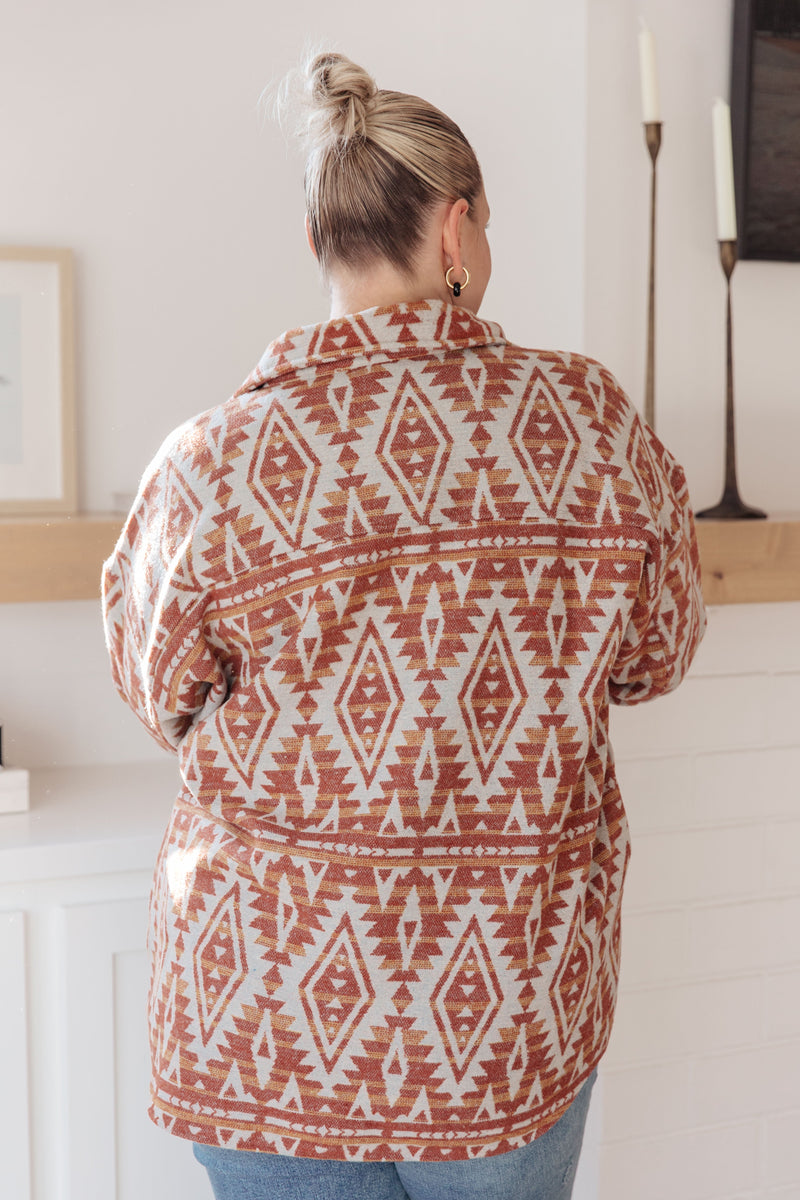 Hazel Blues® |  Gather Round Aztec Shacket