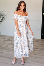 Hazel Blues® |  Gentle Yet Strong Balloon Sleeve Floral Dress