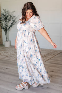 Hazel Blues® |  Gentle Yet Strong Balloon Sleeve Floral Dress