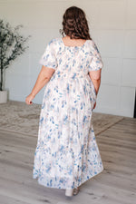 Hazel Blues® |  Gentle Yet Strong Balloon Sleeve Floral Dress