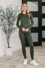 Get Me Cozy Set in Dark Olive