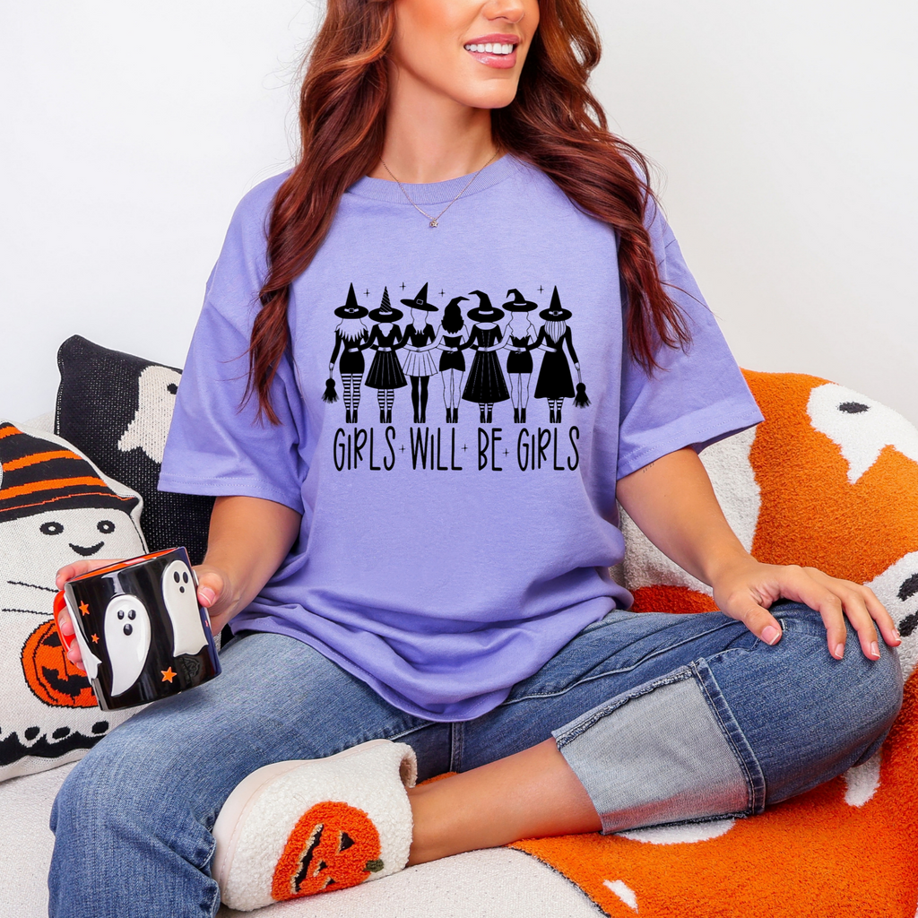 Hazel Blues® |  Girls Will Be Girls Graphic Tee in Two Colors