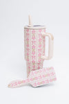 Girly Girl Bow and Floral Tumbler