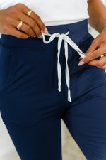 Hazel Blues® |  Giving the Run Around Joggers in Navy