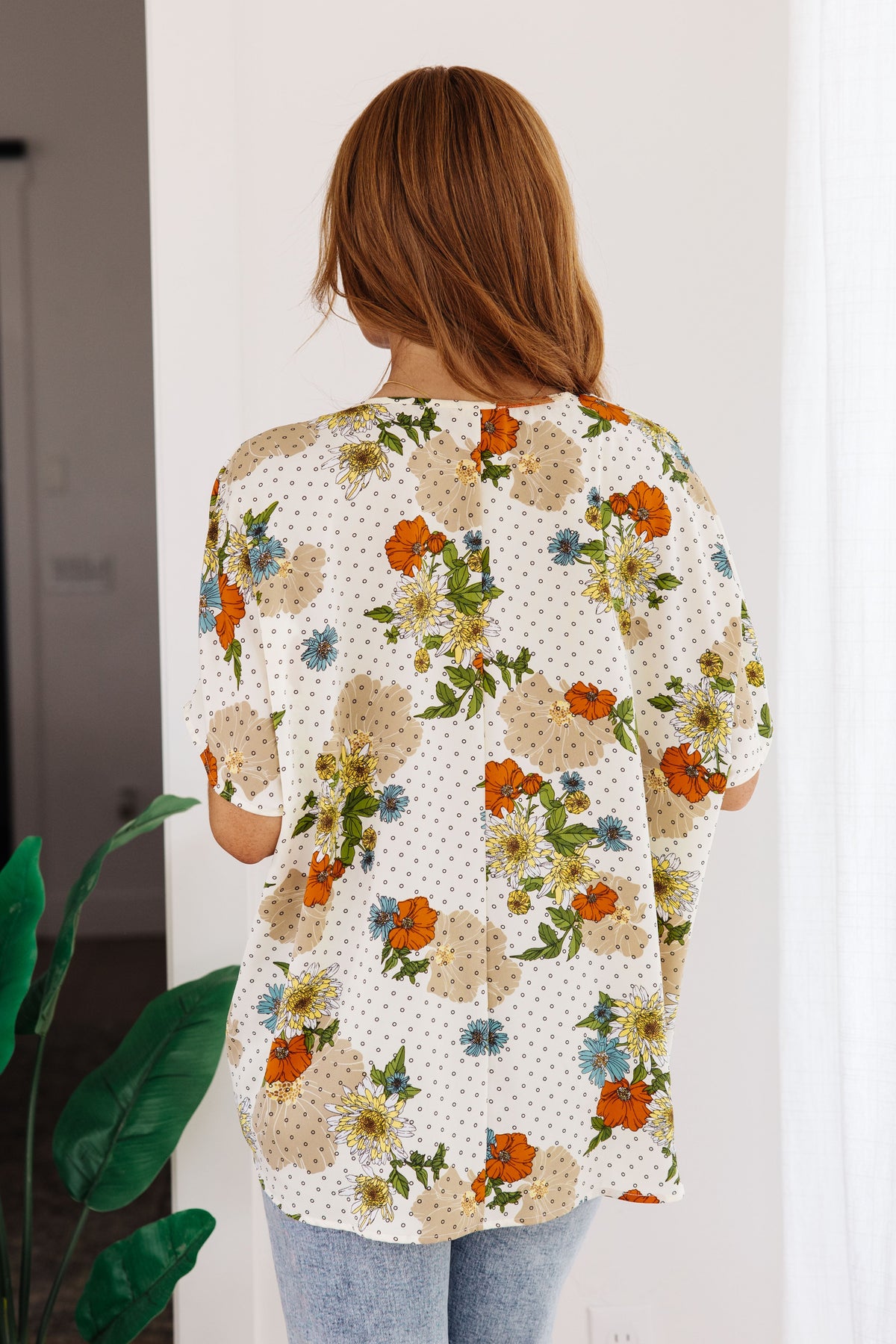 Hazel Blues® |  Good Morning Floral V-Neck Blouse