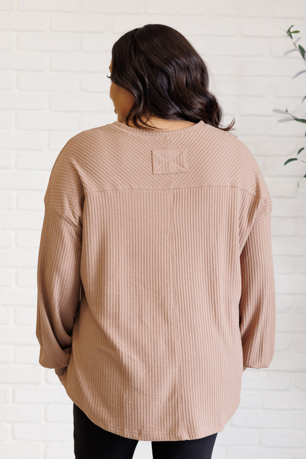 Hazel Blues® |  Good Things Are Coming V-Neck Top in Coffee