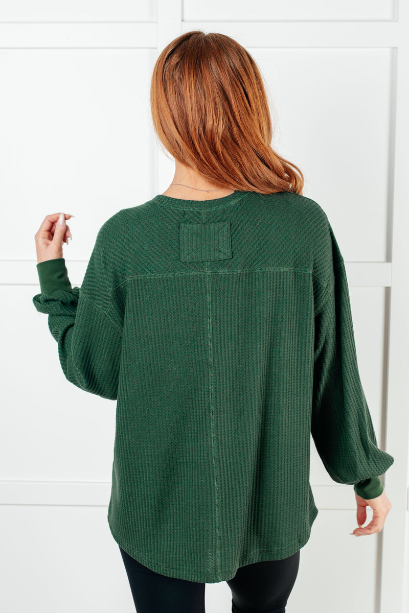 Hazel Blues® |  Good Things Are Coming V-Neck Top in Green