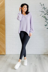 Hazel Blues® |  Good Things Are Coming V-Neck Top in Lavender