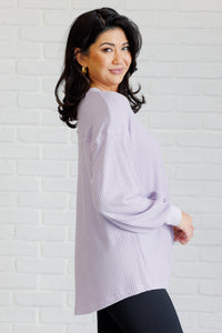 Hazel Blues® |  Good Things Are Coming V-Neck Top in Lavender