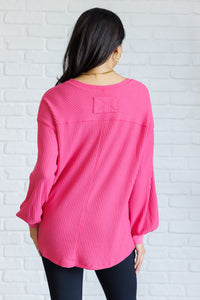 Hazel Blues® |  Good Things Are Coming V-Neck Top in Pink