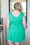 Hazel Blues® |  Gorgeous in Green Sleeveless Skort Dress