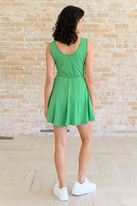 Hazel Blues® |  Gorgeous in Green Sleeveless Skort Dress