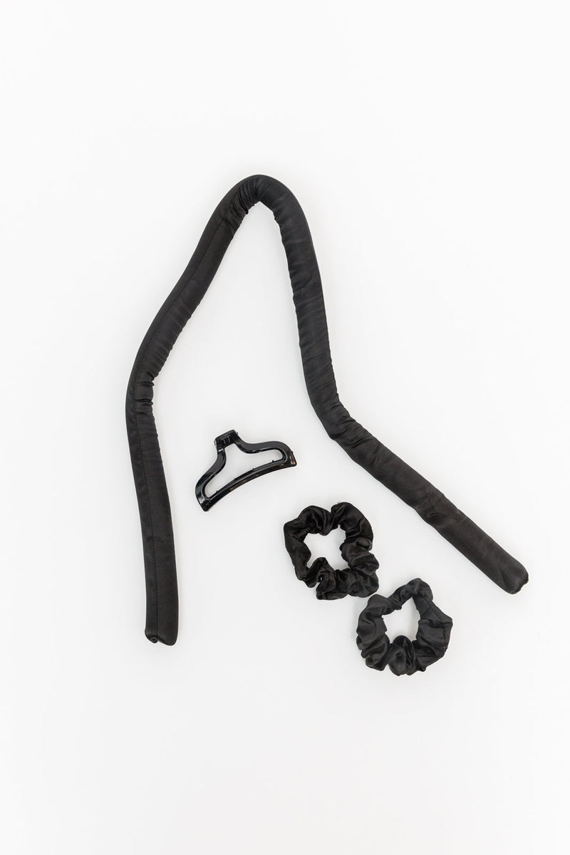 Hazel Blues® |  Got Your Back Heatless Curling Set in Black