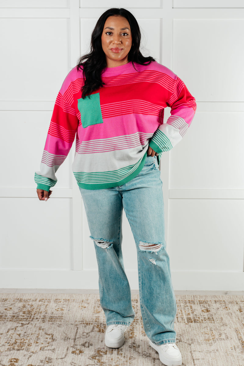 Hazel Blues® |  Gradual Feelings Striped Sweater