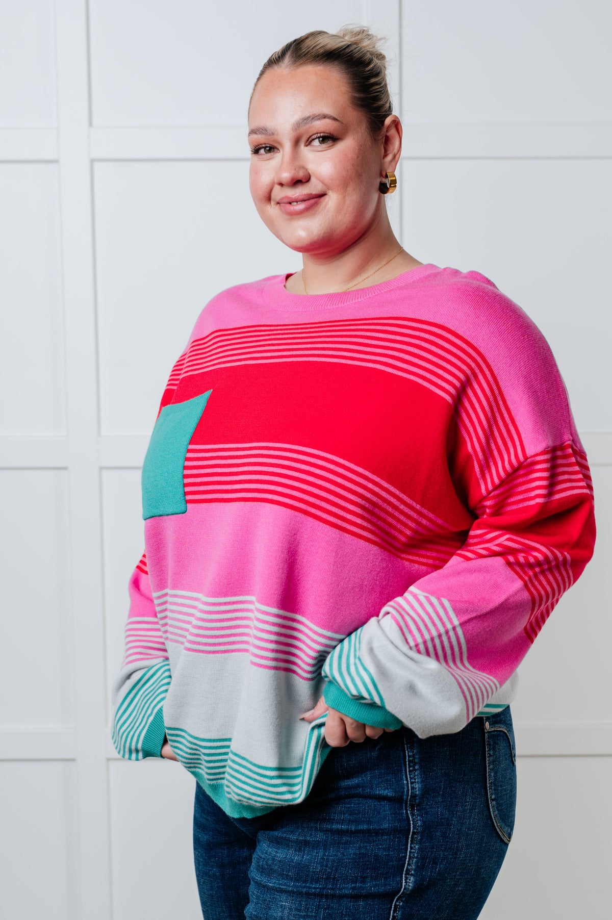 Hazel Blues® |  Gradual Feelings Striped Sweater