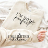 Hazel Blues® |  I'm Not Perfect Graphic Sweatshirt in Three Colors