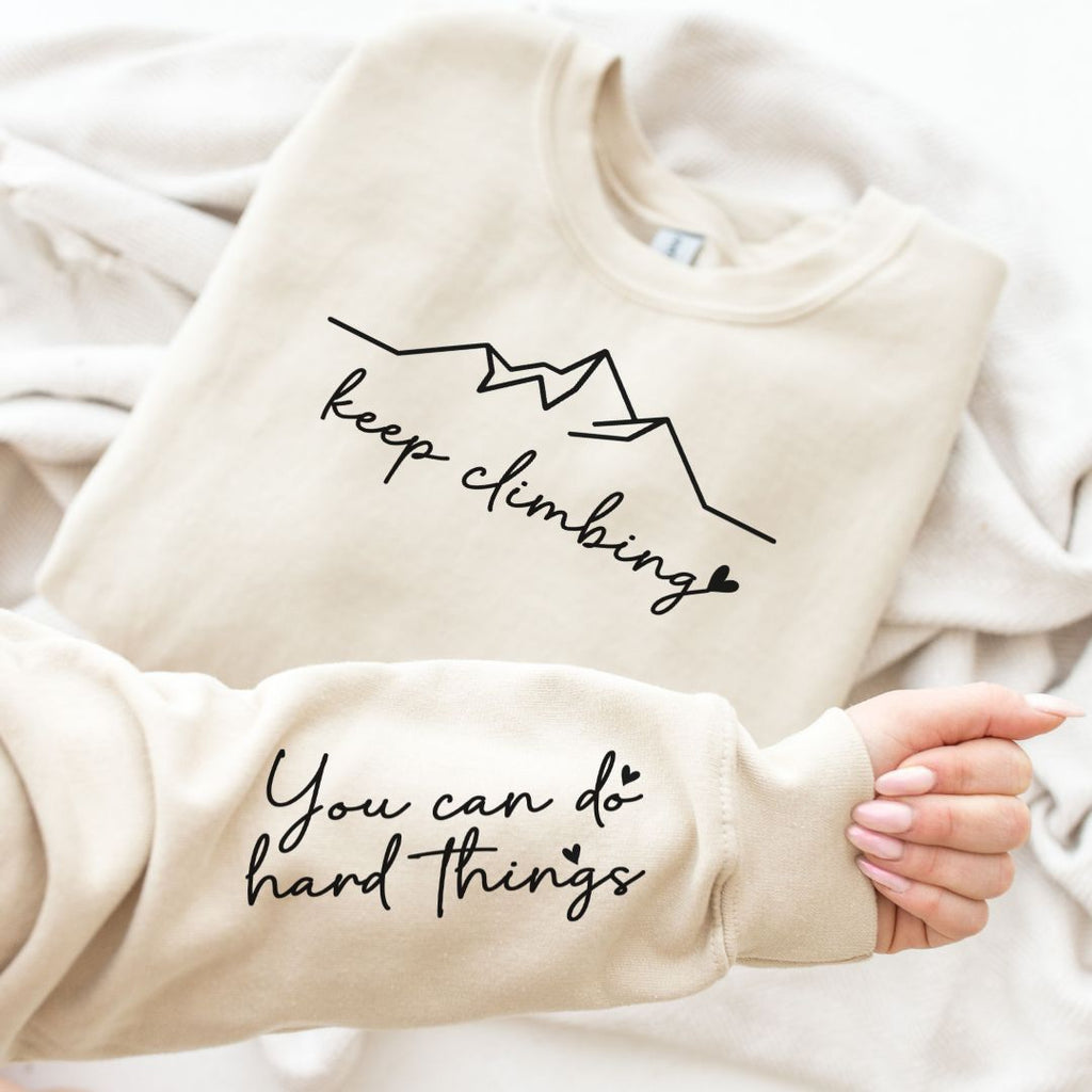 Hazel Blues® |  Keep Climbing Sweatshirt in Three Colors
