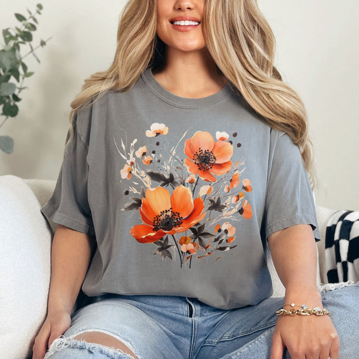 Hazel Blues® |  Fall Floral Graphic Tee