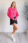 Hazel Blues® |  Had Me in the First Half Pullover Hoodie in Flamingo Pink