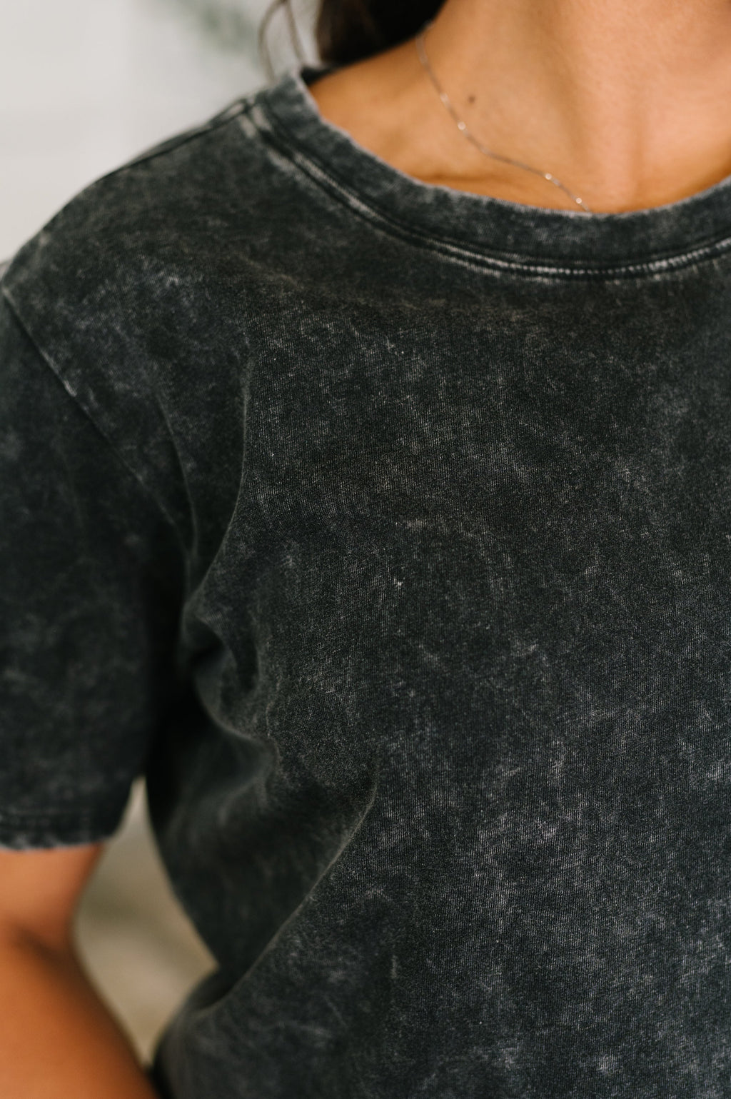Hazel Blues® |  Had to Be There Mineral Wash Tee in Ash Black
