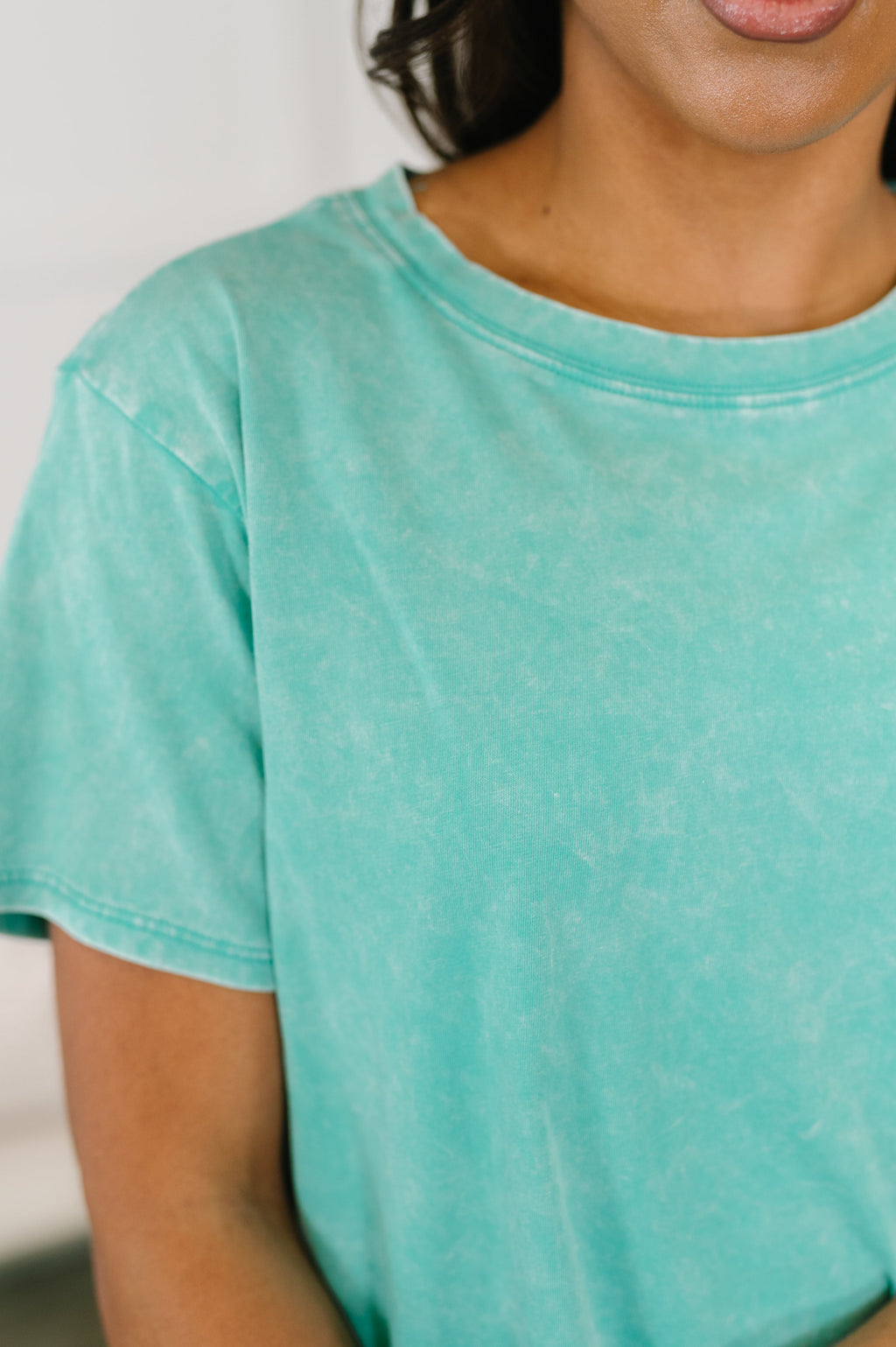 Hazel Blues® |  Had to Be There Mineral Wash Tee in Turquoise