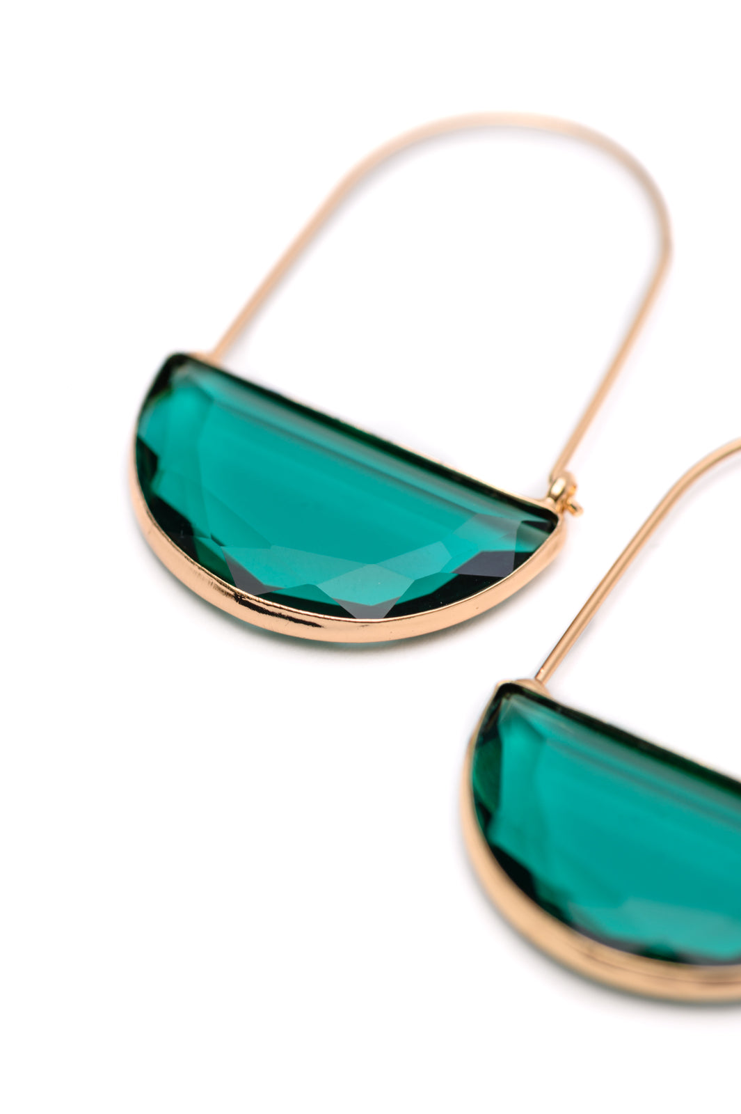 Hazel Blues® |  Half Circle Crystal Earrings