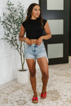 Hazel Blues® |  Halfway to Heaven Cropped Top in Black