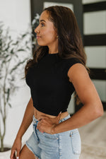 Hazel Blues® |  Halfway to Heaven Cropped Top in Black
