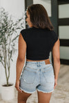 Hazel Blues® |  Halfway to Heaven Cropped Top in Black