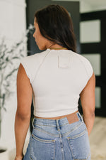 Hazel Blues® |  Halfway to Heaven Cropped Top in Sand Beige