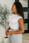 Hazel Blues® |  Halfway to Heaven Cropped Top in White