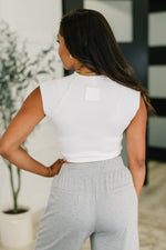 Hazel Blues® |  Halfway to Heaven Cropped Top in White