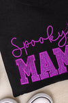 Hazel Blues® |  PREORDER: Embroidered Spooky Mama Applique Sweatshirt