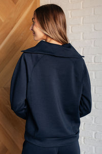 Hazel Blues® |  Hamptons Travel Half Zip Pullover in Navy