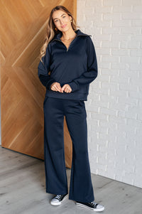 Hazel Blues® |  Hamptons Travel Half Zip Pullover in Navy