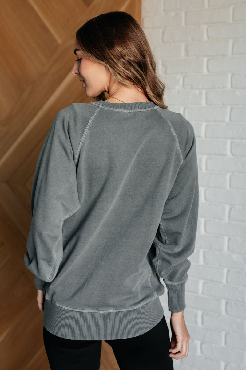 Hazel Blues® |  Hands Down Favorite Sweatshirt in Ash Jade