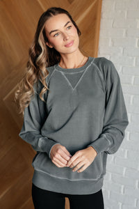 Hazel Blues® |  Hands Down Favorite Sweatshirt in Ash Jade