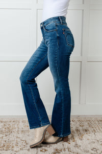 Hazel Blues® |  Hannah Mid Rise Thermal Bootcut Jeans