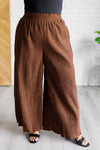 Hazel Blues® |  Harmony High Rise Wide Leg Pants in Brown