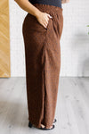 Hazel Blues® |  Harmony High Rise Wide Leg Pants in Brown