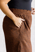 Hazel Blues® |  Harmony High Rise Wide Leg Pants in Brown